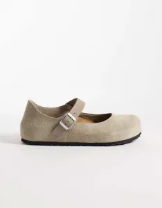 Birkenstock Mantova Мэри Джейн в серо-коричневой замше