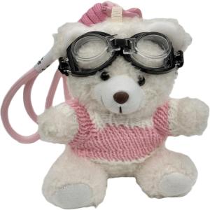 Плюшевый кулон Pilot Bear Dolls высотой 11 см ROUERXIONG, белый