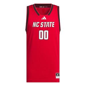 Мужская реплика свингмен джерси #00 red nc state wolfpack Adidas