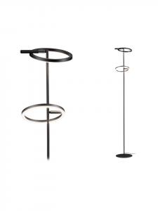 Напольная светодиодная лампа Odila с регулируемой яркостью света: белый, матовый черный, хром