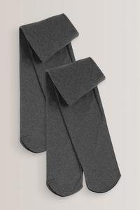 Комплект из 2 пар школьных колготок плотностью 80 ден Next, серый