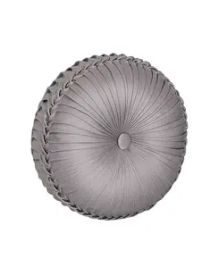 Декоративная подушка «Мэри» с пуговицами, круглая, 15 x 15 дюймов J Queen New York, lavender