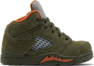 Кроссовки Air Jordan 5 Retro TD 'Olive' 2024, зеленый