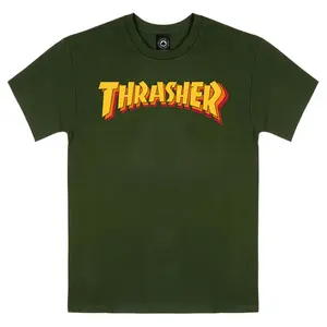 Футболка с коротким рукавом Thrasher Stacked, зеленый