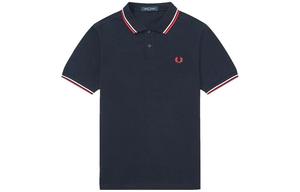 Поло с вышитым логотипом FRED PERRY, синий