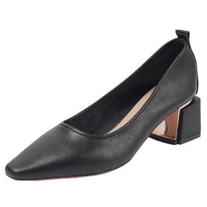 Туфли на высоком каблуке 5 см, женские YAFEI XUANYU, Black (Matte Finish)