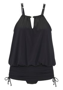 Платье-купальник с футболкой LASCANA, черный