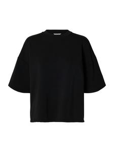 SELECTED Футболка оверсайз 'SLFTenny' в черном цвете