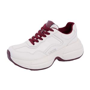 Shiozawa Женские красные кроссовки лоу-топ с массивной подошвой, цвет Red