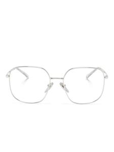 Prada Eyewear очки в квадратной оправе, серебряный