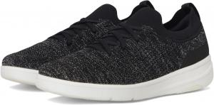 Кроссовки FitFlop Women's Super-Q Knit Slip-On Laced Sneakers, Black/Silvereen