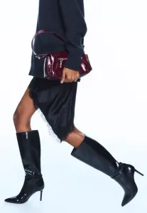 Сапоги на высоком каблуке Bershka, Black