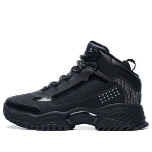 Кроссовки покоритель облегченные зимние теплые флисовые Li-Ning, черный