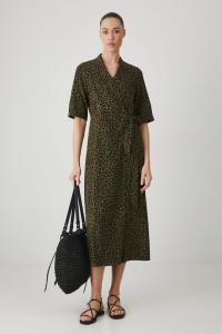 Платье с добавлением льна Medicine, зеленый