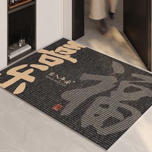 Xinglianxin Ковер 100х120 см для прихожей, грязеотталкивающий, моющийся, из хлопка с петлевым ворсом, черно-золотой горизонтальный узор