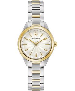 Женские двухцветные часы Sutton с браслетом из нержавеющей стали, 28 мм Bulova