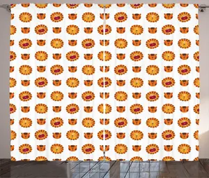 Штора ABAKUHAUS Tiger Rustic, Funky Forms, морда тигра и льва, универсальная ленточная штора для гостиной с петлями и крючками, 280 x 225 см, оранжевый с разноцветным узором Abakuhaus