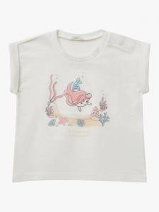 Детская хлопковая майка с рукавами-крылышками Benetton, Offwhite