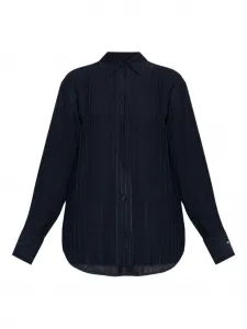 Синяя рубашка на пуговицах Victoria Beckham