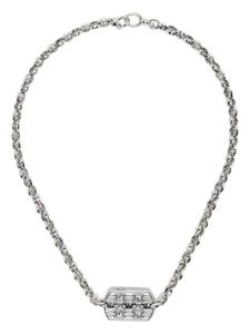 Колье Inline Razer Tag Stephen Webster, серебряный