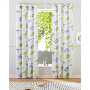 Штора OTTO home DINO с люверсами, 1 шт., детская штора, с изображением динозавров с одной стороны Otto Home, Natur/bunt