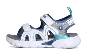 QIAODAN Сандалии детские, противоскользящие, амортизирующие, дышащие, белые, синие, подростковые
