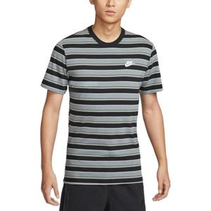 Полосатая футболка Nike, черный/серый
