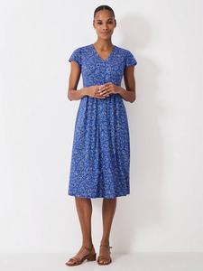 Платье-рубашка Alyssia с цветочным принтом Ditsy Crew Clothing, Multi Blue