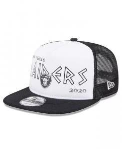 Мужская бело-черная кепка Las Vegas Raiders Banger 9FIFTY Trucker Snapback New Era, белый