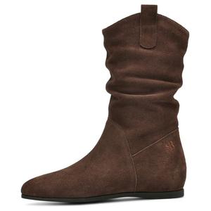 Ботильоны с широким голенищем, женские, высота 3,8 см BOERDIQI, Black Fleece-Lined