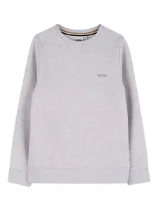 Толстовка с вышитым логотипом BOSS Kidswear, серый