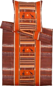 Постельное белье оранжевое 1x 155x220 см + 1x 40x80 см Erwin Müller