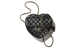 CHANEL Сердечко из ягненка, миниатюрная черная женская сумка через плечо Heart Crossbody Bag