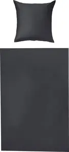 Постельное белье Amberg" антрацит 1x 135x200 см + 1x 80x80 см" Erwin Müller