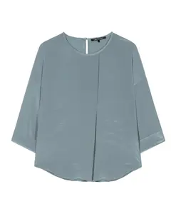 Струящаяся блузка, серо-голубого цвета. Luisa Cerano, синий