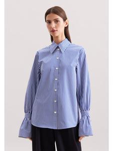 Блузка-рубашка обычного размера, средне-синего цвета Seidensticker