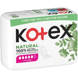 Супер гигиенические прокладки, 7 шт./1 упаковка. Kotex Natural eve single
