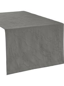 Erwin Müller Жаккардовая скатерть-дорожка из смесовой хлопковой ткани Arnsberg антрацитового цвета