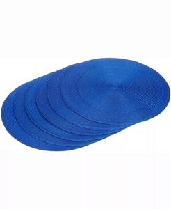 Круглая полипропиленовая тканая подставка для столовых приборов, набор из 6 шт Design Imports, синий