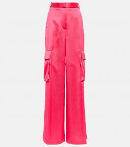 Атласные брюки-карго Versace, Tropical Pink