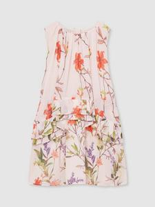 Детское платье Luni с рюшами из шифона Reiss, Pink Print