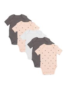 Schlummersack Детские бодики с короткими рукавами из органического хлопка, 5 штук, розовые