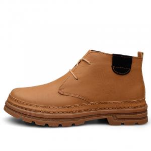 Dunnu Мужские ботинки Martin черно-коричневые на флисовой подкладке, цвет Brown Fleece-Lined