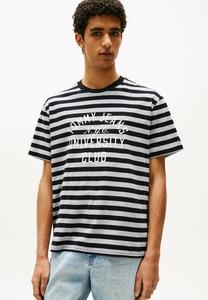 Футболка Tommy Jeans GRAPHIC STRIPE, Grey Htr Black Stripe/Black