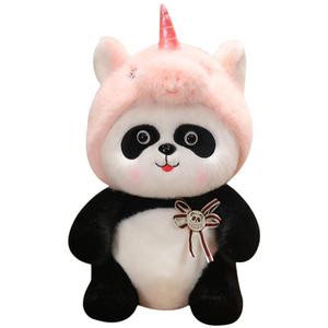 Плюшевая кукла единорог превращается в панду Mise