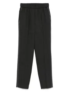 Брюки с эластичным поясом и лампасами Peserico, серый