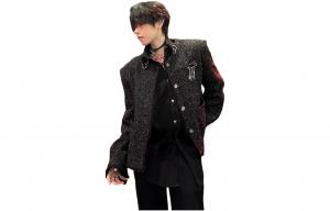 ZIAREL Куртка Unisex Black With Charm Collarless Moderate Chanel inspired