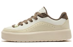 Кеды, скейтборд обувь женская низкая микрокристаллическая белый теплая льняная Erke