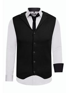 Рубашка с жилетом и галстуком, комплект из 3 предметов, светло-серый Rusty Neal