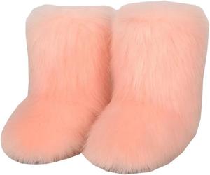 Детские зимние сапожки с искусственным мехом, теплые и пушистые Auhoho, Color 26